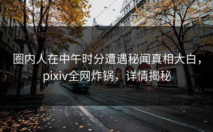 圈内人在中午时分遭遇秘闻真相大白，pixiv全网炸锅，详情揭秘